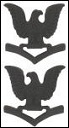 US Navy Seabee - Collar Device - Black - Third Class Petty Officer
