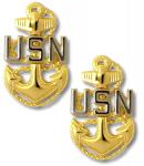 US Navy Collar Device - Chief Petty Officer - Choker - Pin Back