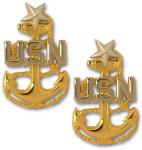 US Navy Collar Device -Senior Chief Petty Officer - Choker - Pin Back