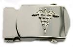 US Navy Belt Buckle - Female - Silver with Caduceus
