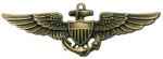 Navy Badge - Navy Aviator Antique Gold