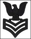  E6 - First Class Petty Officer Black Finish - Cap Insignia