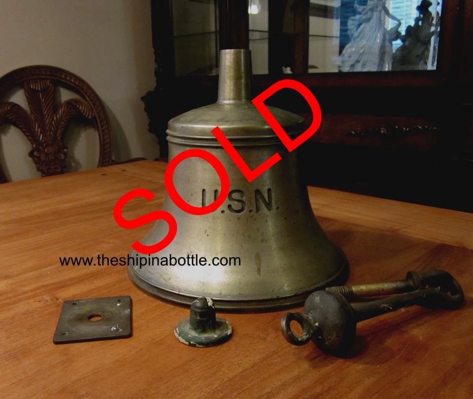  Solid Brass Traditional Ship Bell Wall Mounted Us Navy