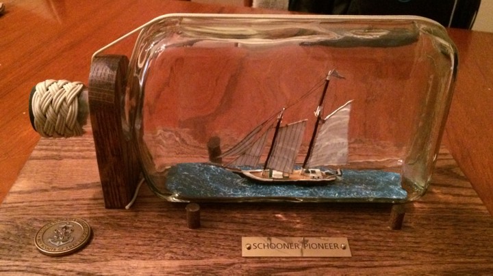 Ship In A Bottle On Sea Stock Photo, Picture and Royalty Free Image. Image  12286036.